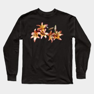 Lilies - Apricot-Colored Lilies Long Sleeve T-Shirt